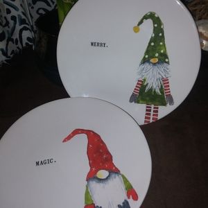 Rae Dunn Christmas Gnome plates